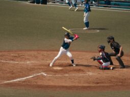 baseball game in action at tokyo field