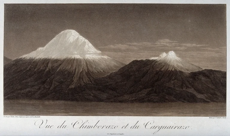 Mounts Chimborazo and Carguairazo, snowcapped