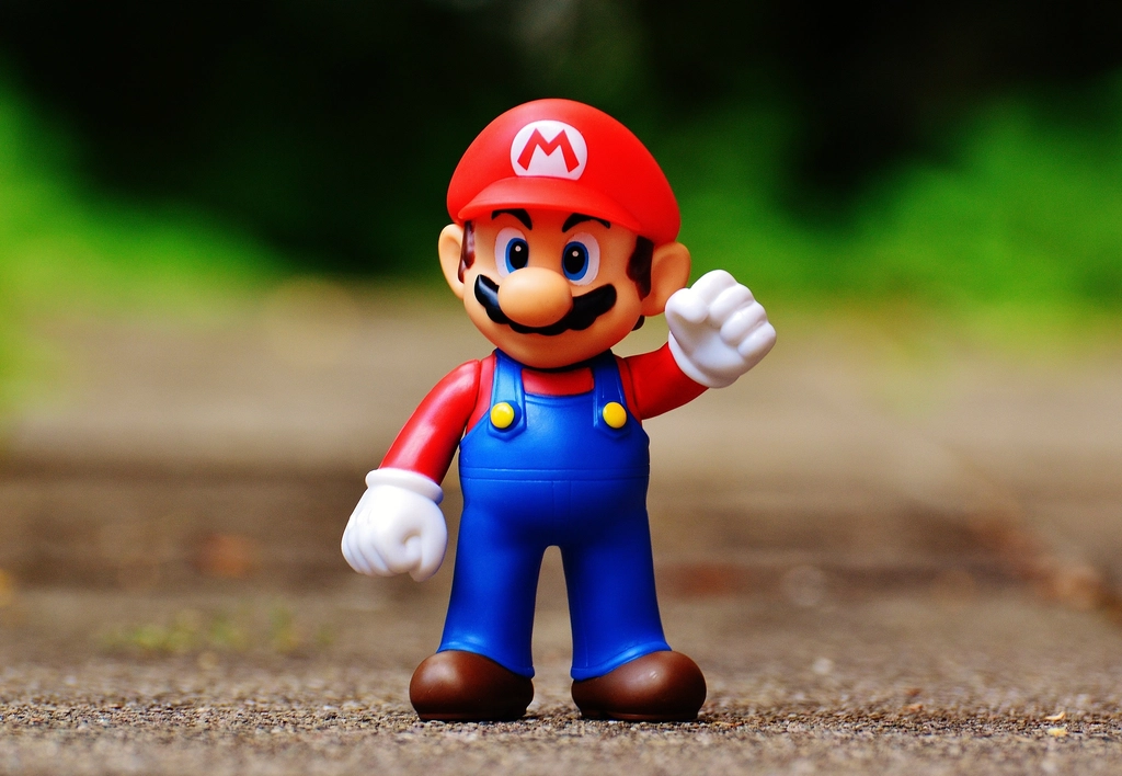 Super Mario arcade game action