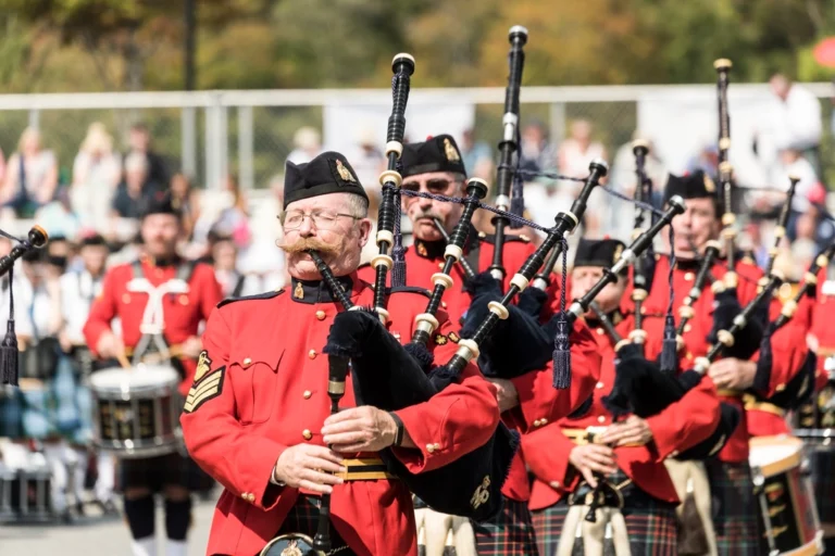 Bagpipers parade annual New Hampshire