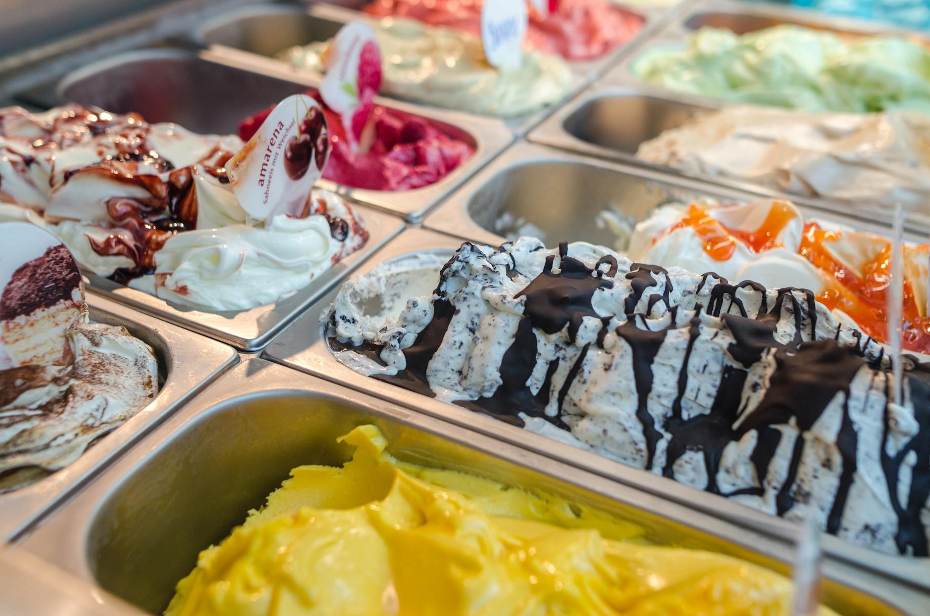 assorted flavor ice creams