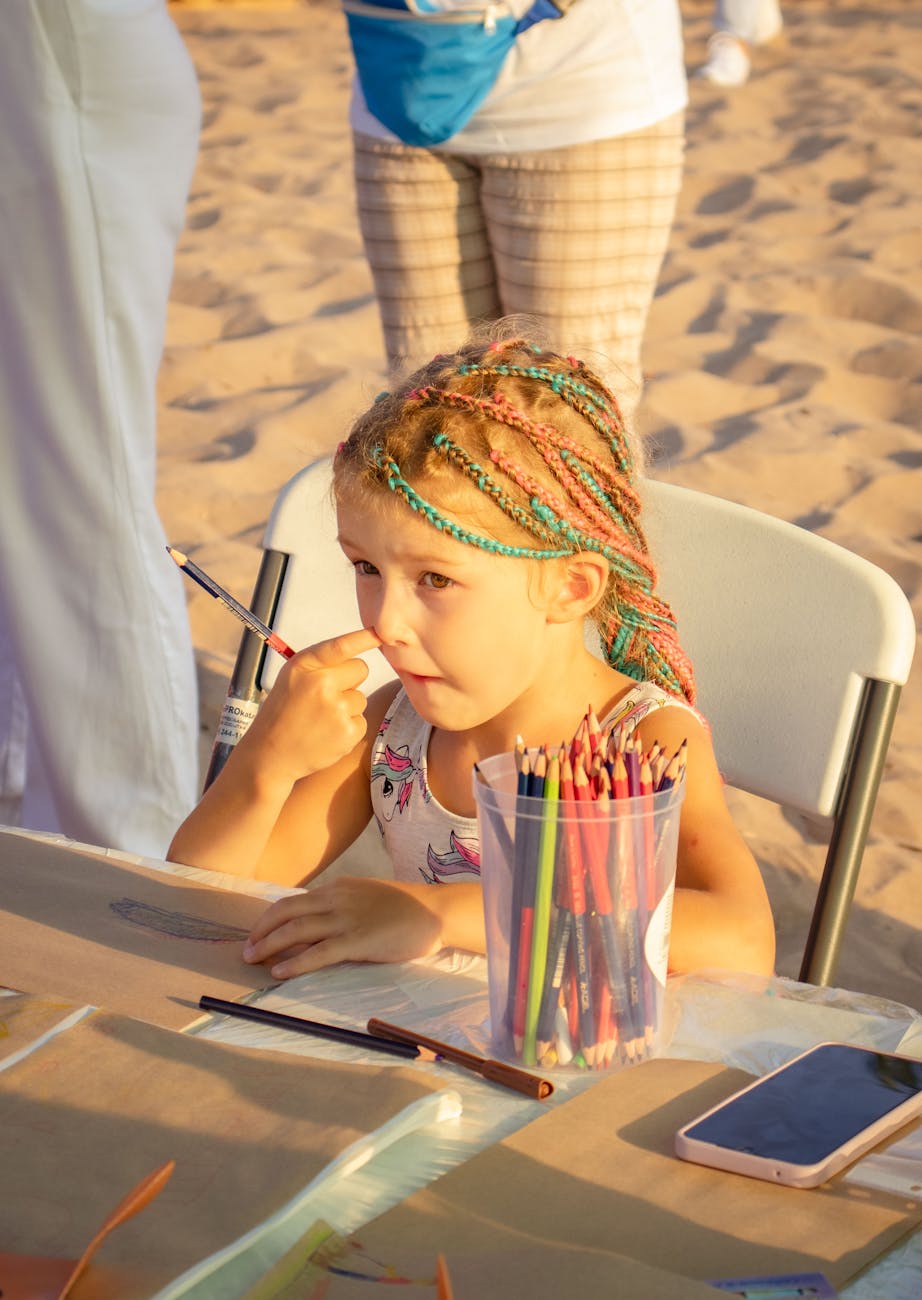 photo of a girl with braided hair