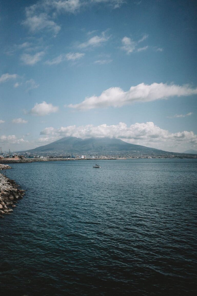 view of the mount vesuvius naples italy