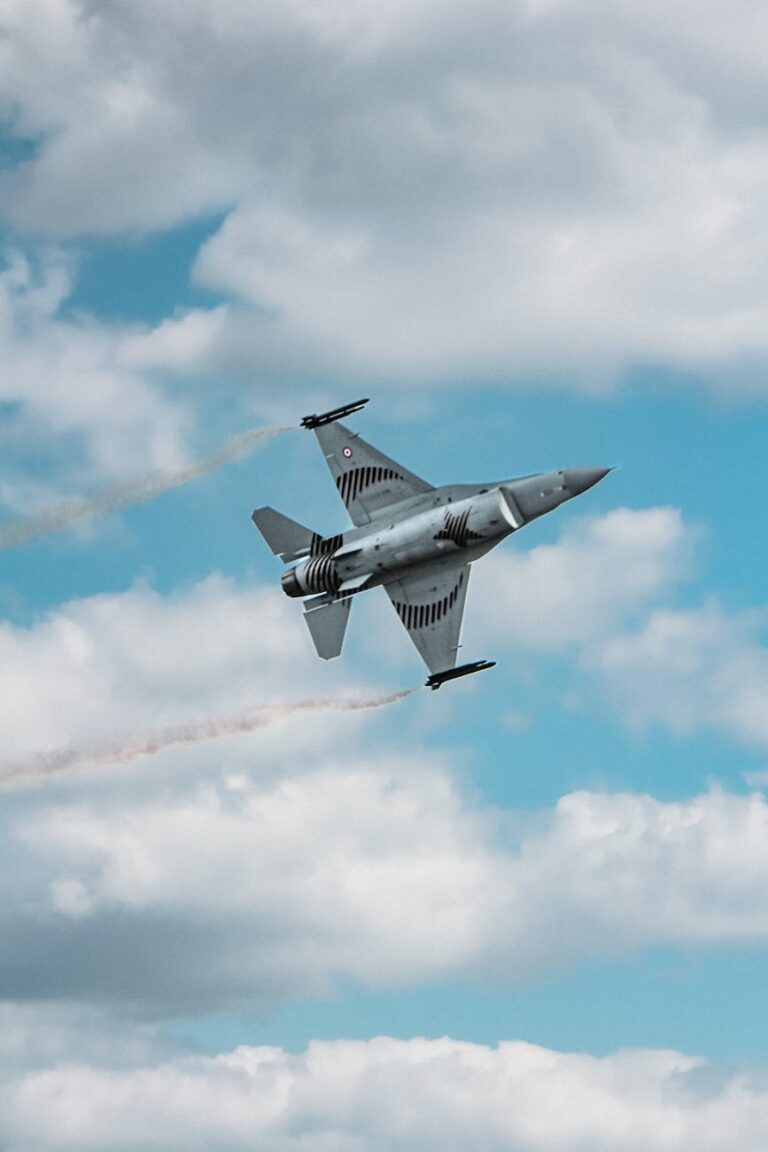 military airplane in sky