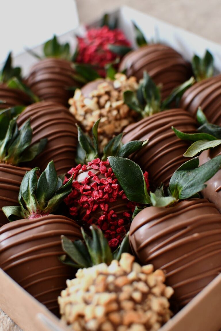 chocolate truffles in box