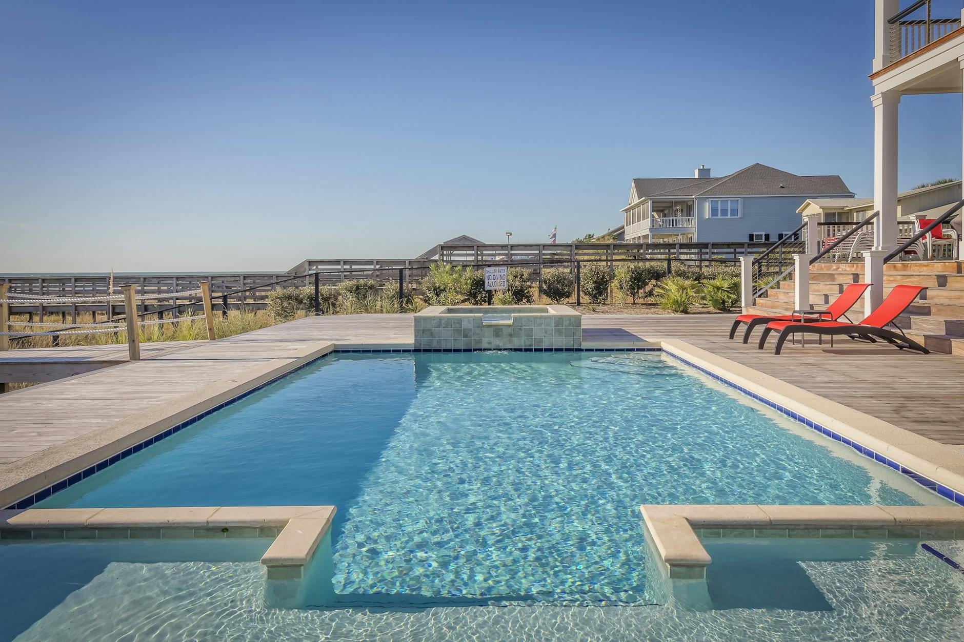 swimming pool under blue sky