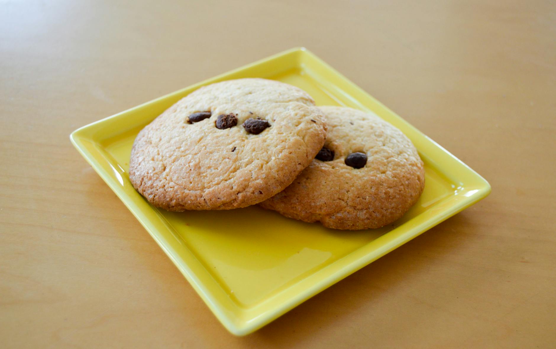 two chocolate chip cookies