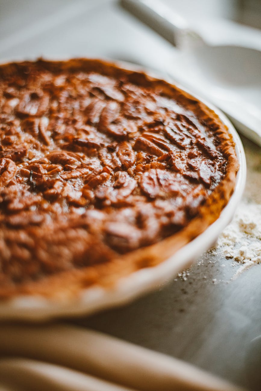 pecan pie in tilt shift lens