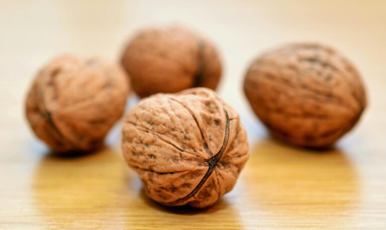 brown nuts on table