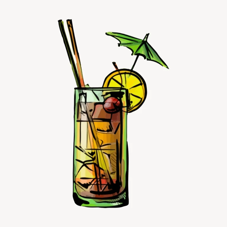 Mai tai cocktail clipart, alcoholic