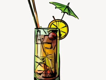 Mai tai cocktail clipart, alcoholic